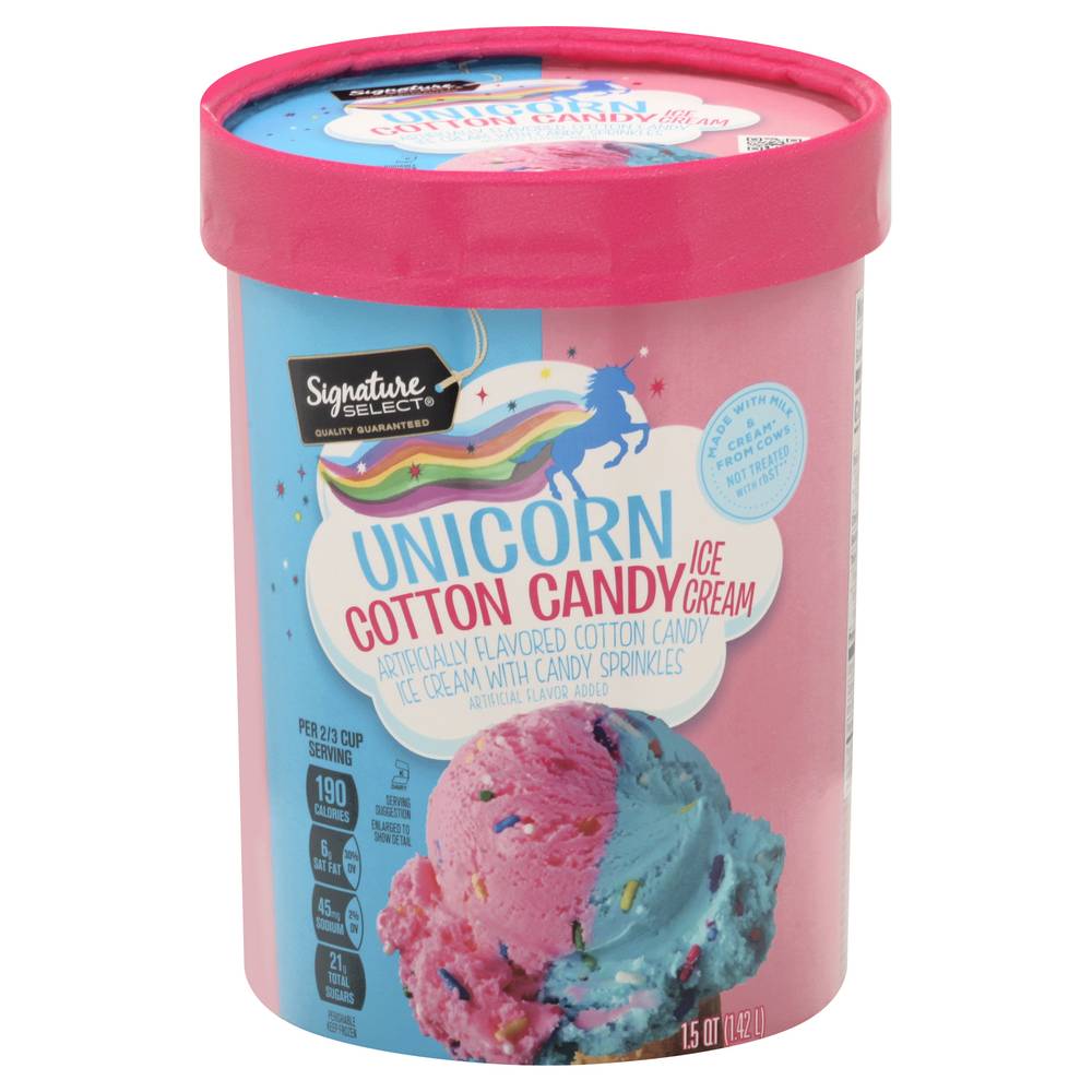 Signature Select Unicorn Cotton Candy Ice Cream (3.12 lbs)