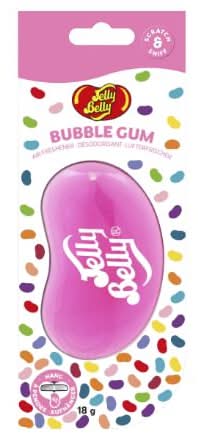 Jelly Belly Hanging Gel Car Air Freshener Bubblegum 18g