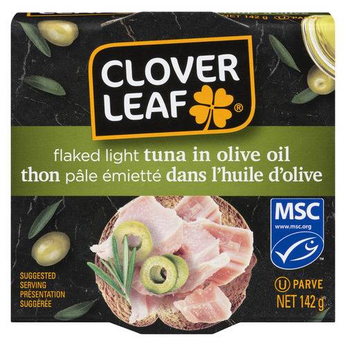 Clover Leaf Flaked Light Skipjack Tuna In Olive Oil 142 g