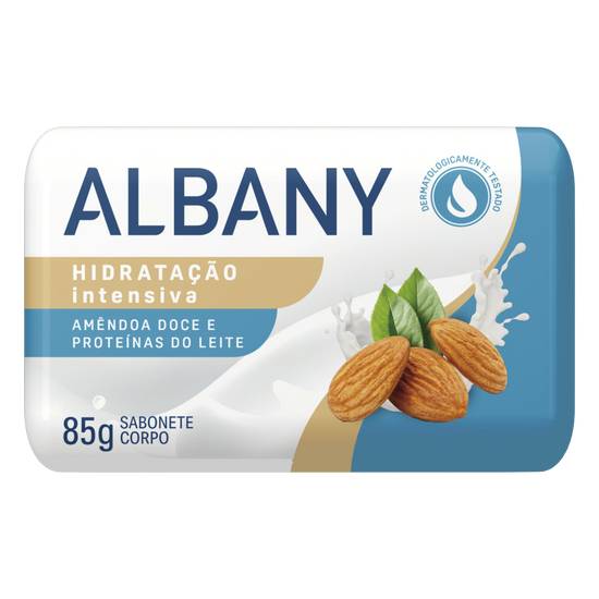 Albany sabonete hidratação intensiva amêndoa doce e proteínas do leite (85 g)