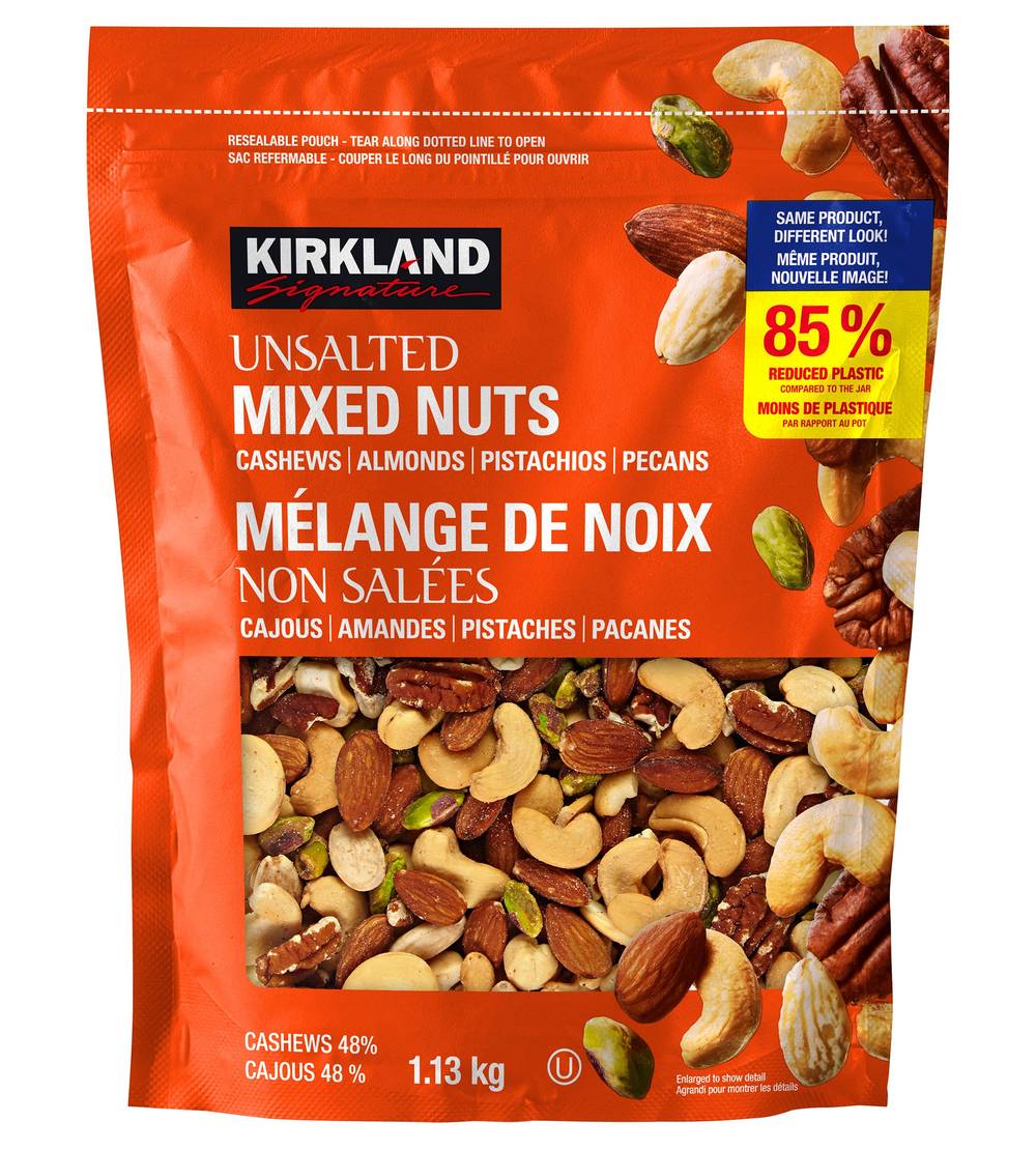 Kirkland Signature - Mélange De Noix Non Salées, 1,13 Kg / Kirkland Signature Unsalted Mixed Nuts, 1.13 Kg
