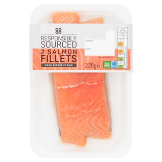 Co-op 2 Salmon Fillets 220g