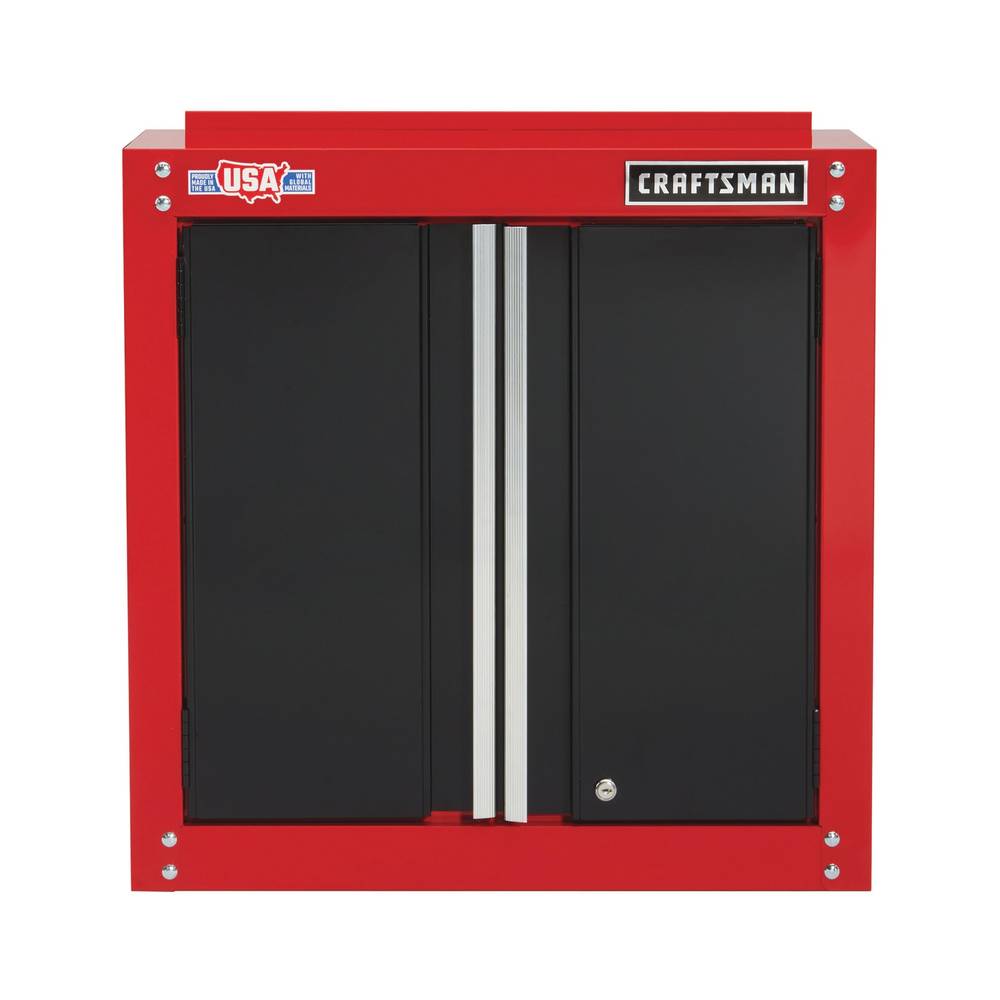 CRAFTSMAN 28-in W x 28-in H x 12-in D Wall-mounted Steel Garage Cabinet in Red | CMST22800RB