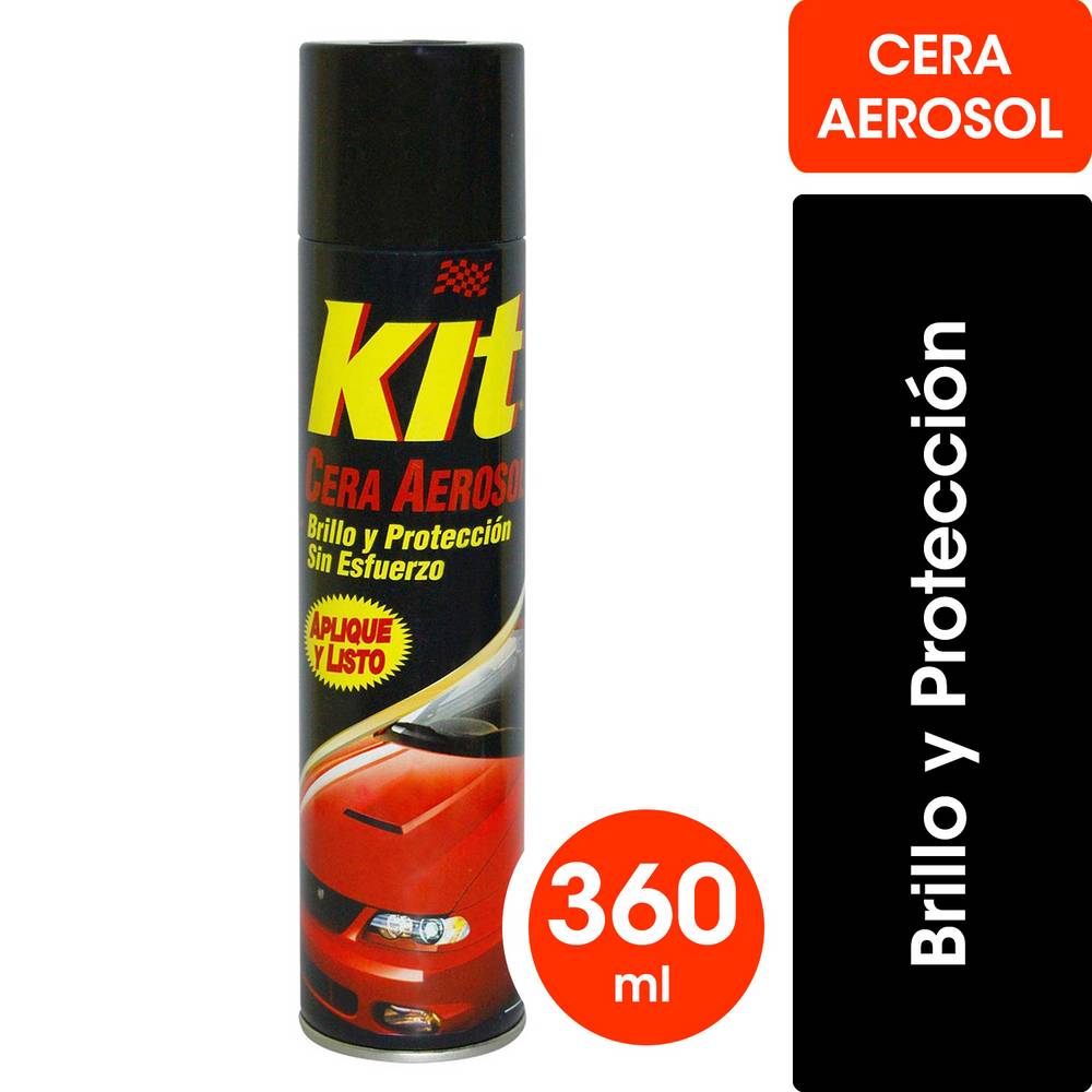 Kit cera aerosol brillo y protección se aplica y listo (spray 360 ml)