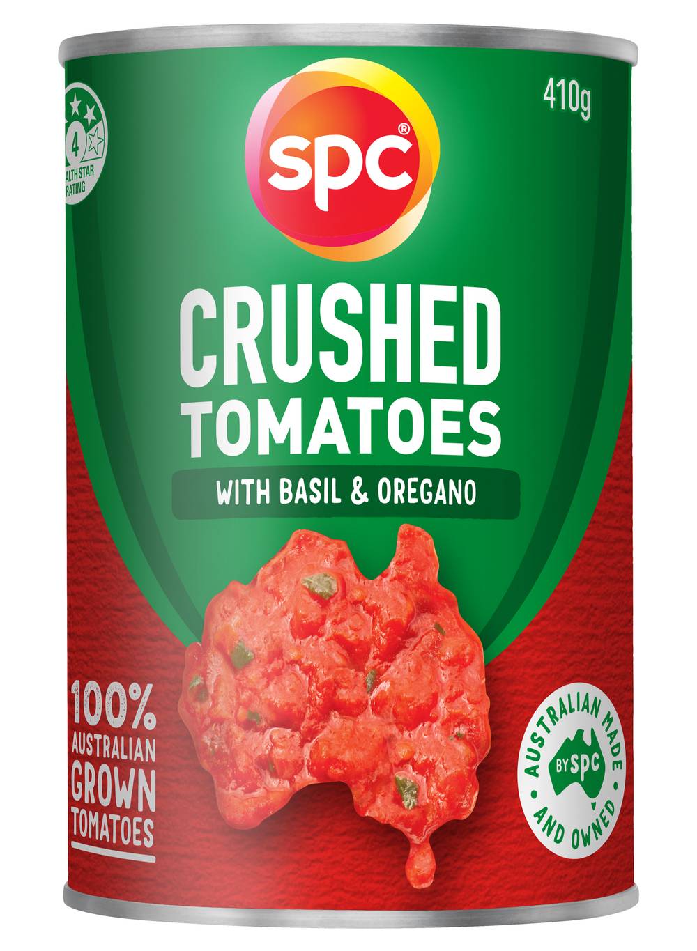 Shepparton Preserving Company Canned Tomatoes Tomato Crushed Basil Oregano (410g)