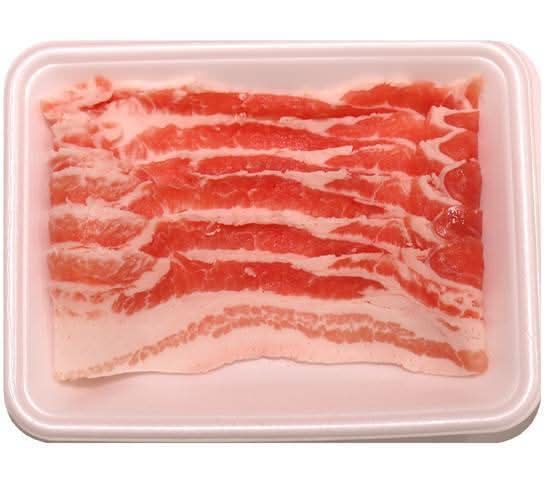 国産豚肉うす切り（バラ）１１０ｇ～１６０ｇの商品をお届けします