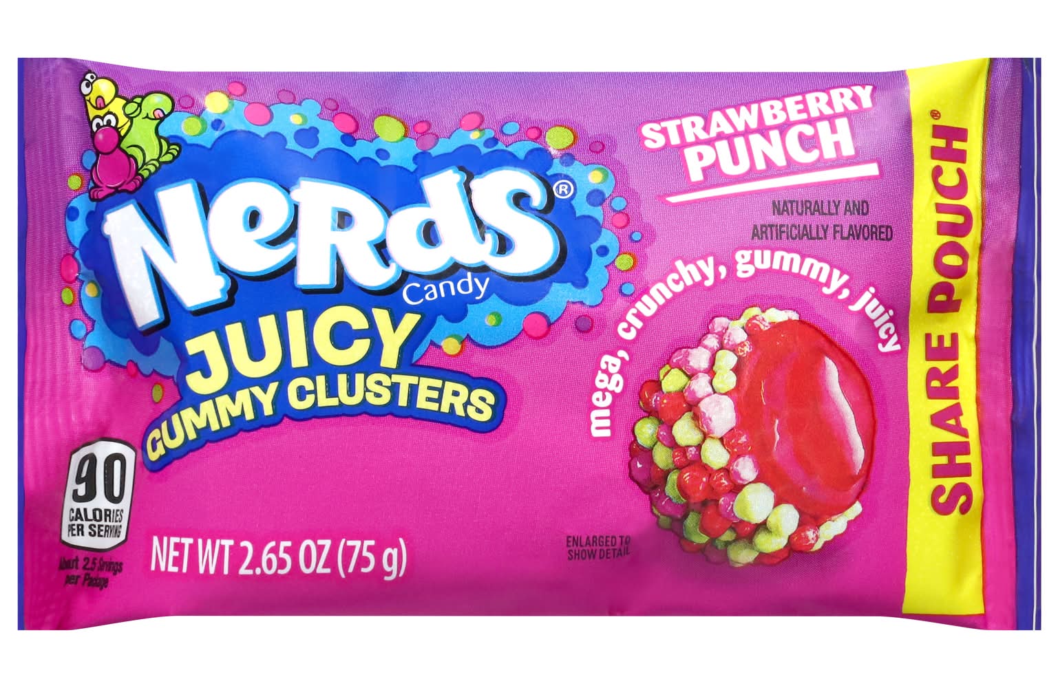 Nerds Juicy Gummy Clusters Candy, Strawberry Punch (2.65 oz)