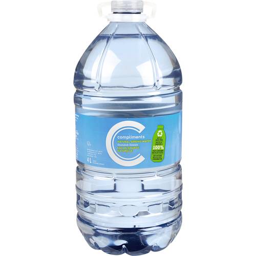 Compliments Spring Water Natural 4 L