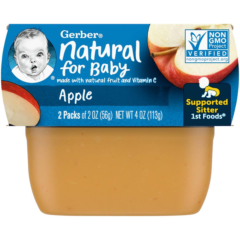 (Pack Of 2) Gerber 1St Foods Apple Baby Food, 2 Oz Tubs