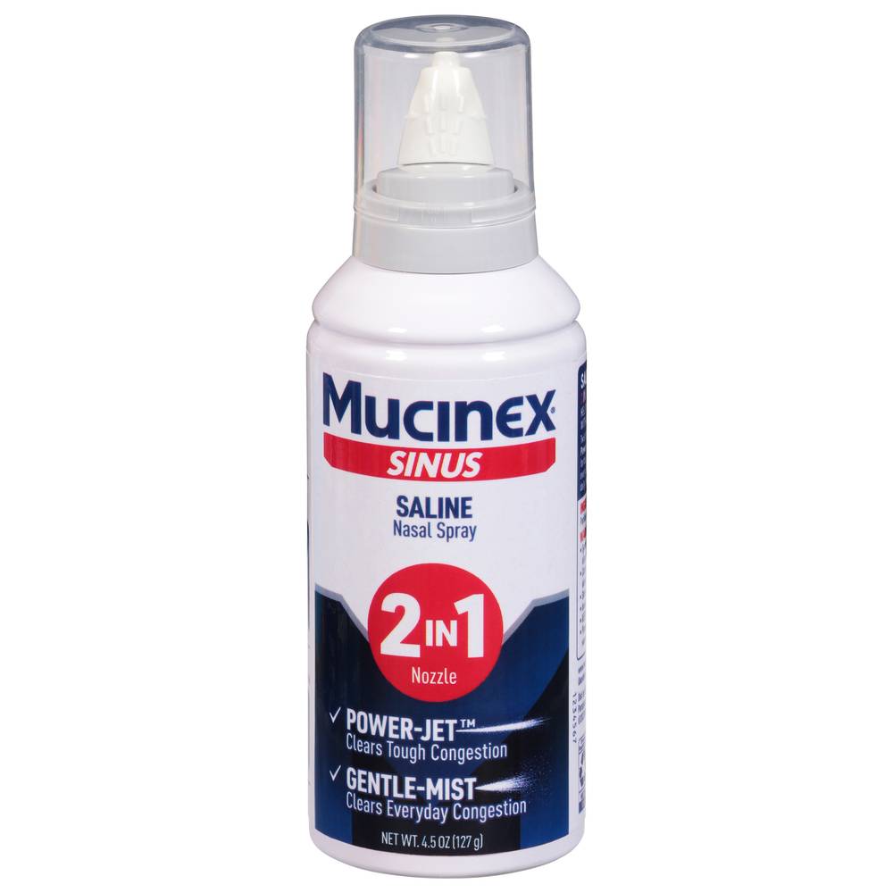 Mucinex Nasal Spray 2 in 1 Saline Sinus (4.5 oz)