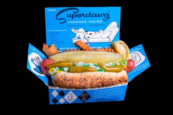 Superdawg with cheese