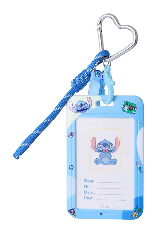 Porta Credencial  Sintético Azul      Stitch Disney