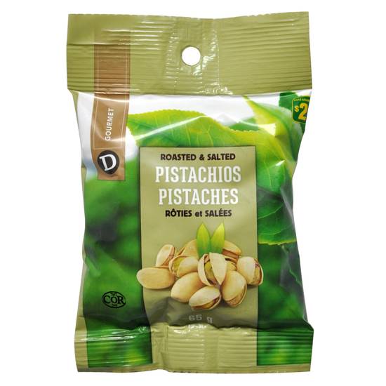 D Gourmet Roasted Salted Pistachios (75g)
