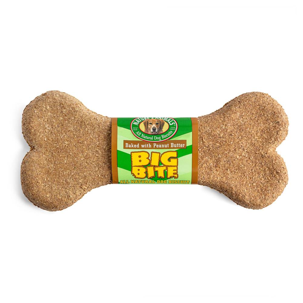 Nature's Animals Big Bite All Natural Dog Bone Biscuit (Flavor: Peanut Butter, Size: 1 Count)
