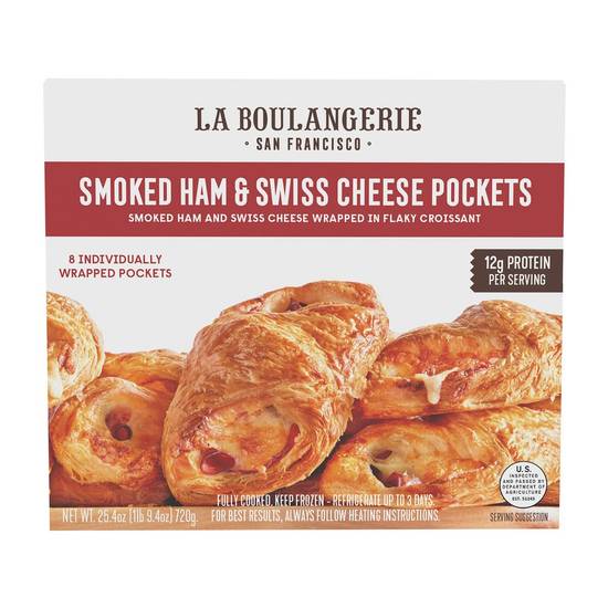 La Boulangerie Smoked Ham & Swiss Cheese Croissant Pockets (25.4 oz)