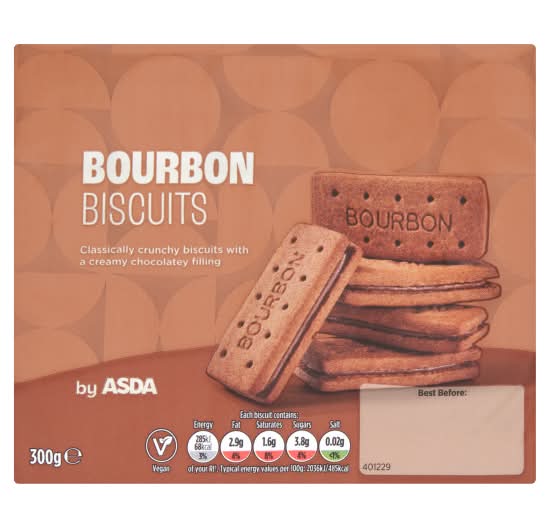 ASDA Chocolate, Bourbon Biscuits (300g)