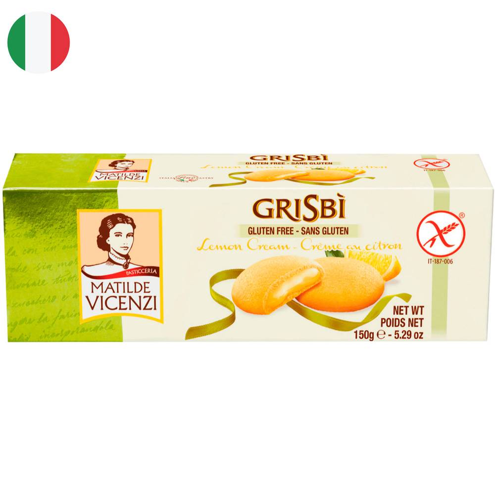 Vicenzi galleta grisbi limón sin gluten (150 gr)