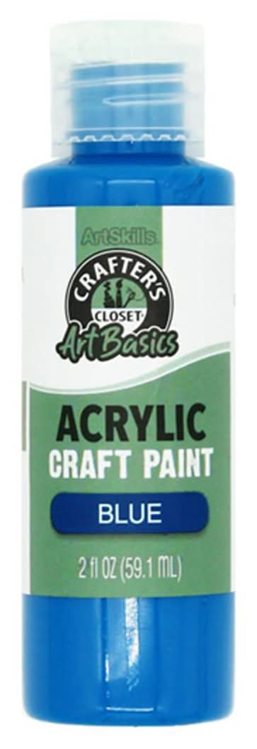 Crafter's Closet Artbasics Acrylic Matte Craft Paint, Blue (2 fl oz)