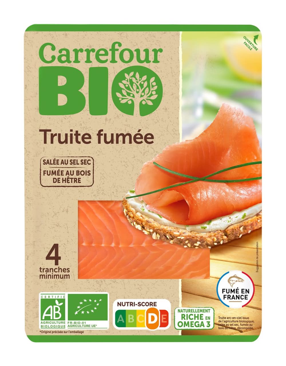 Carrefour Bio - Truite fumée au bois de hêtre (4)