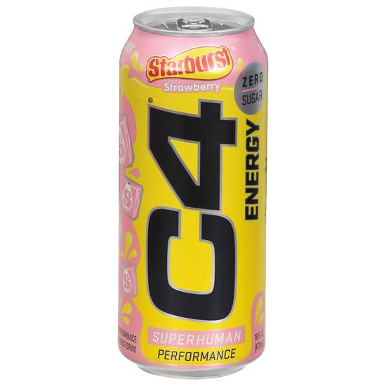 C4 Starburst Energy Drink (16 fl oz) (strawberry)