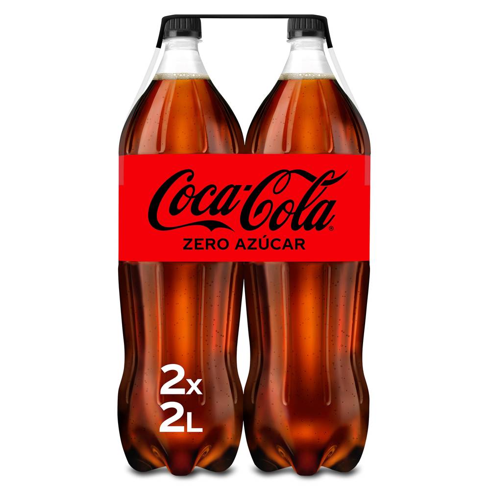 Refresco De Cola Zero Azúcar Coca-Cola Botella 2 X 2 L