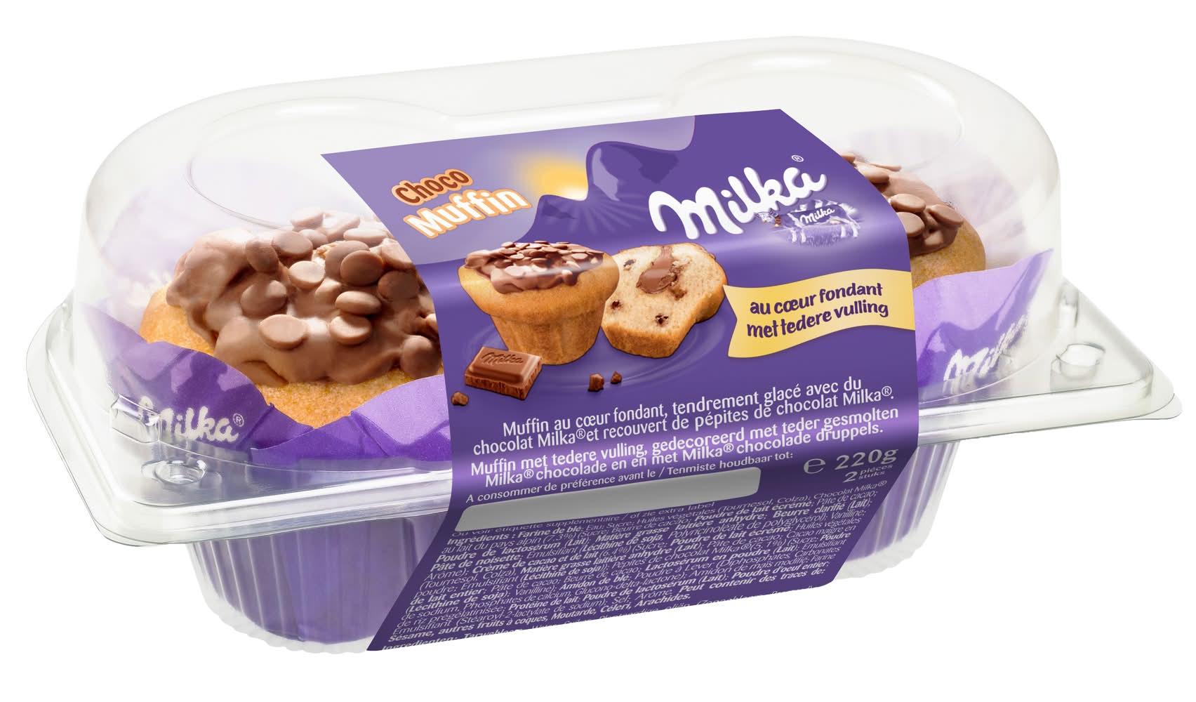 Milka - Choco muffins au coeur fondant avec tedere vulling (220g)