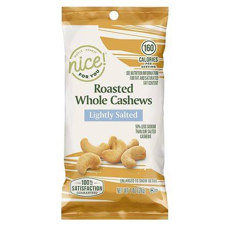 Nice! Roasted Whole Cashews Lightly Salted (0.96 oz)