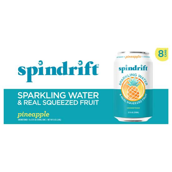 Spindrift Pineapple Sparkling Water (8 x 12 fl oz)