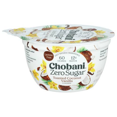 Chobani Toasted Coconut Vanilla Zero Sugar Yogurt