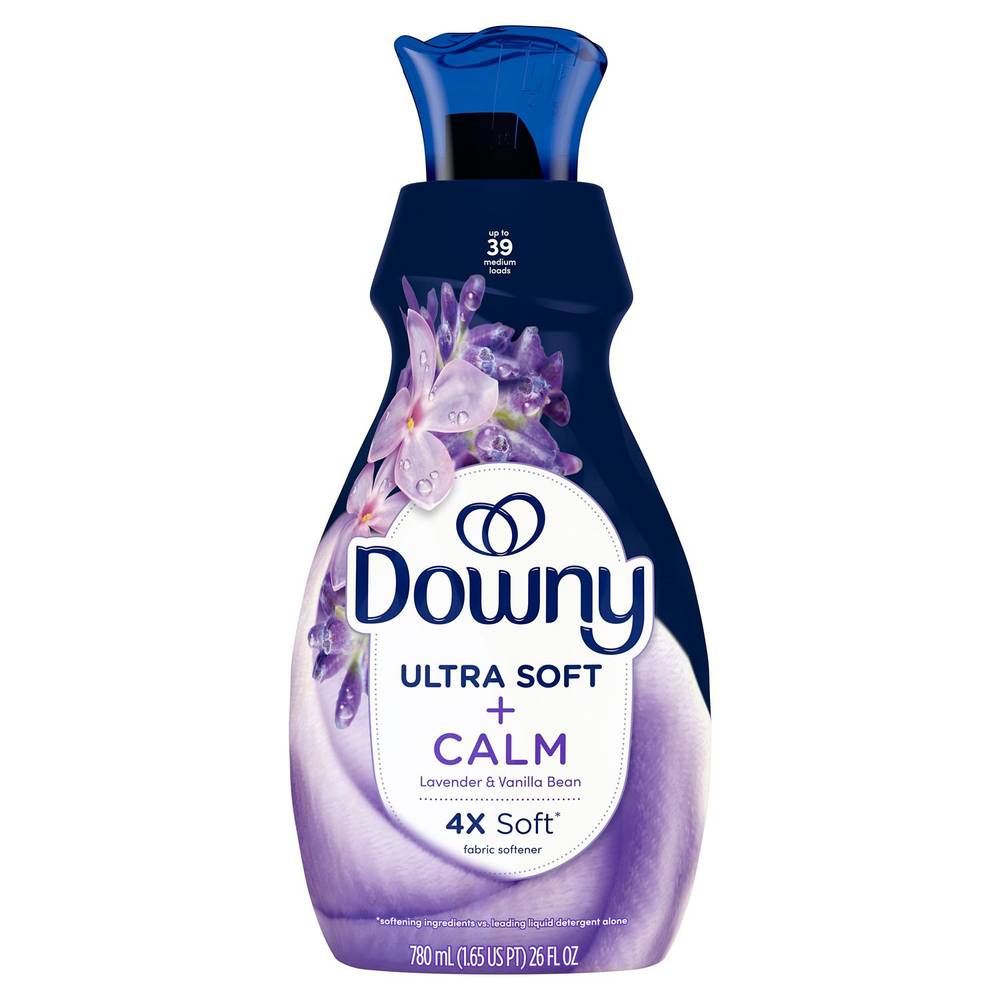 Downy Ultra Soft + Calm Liquid Fabric Softener, Lavender & Vanilla Bean, 26 Fl Oz