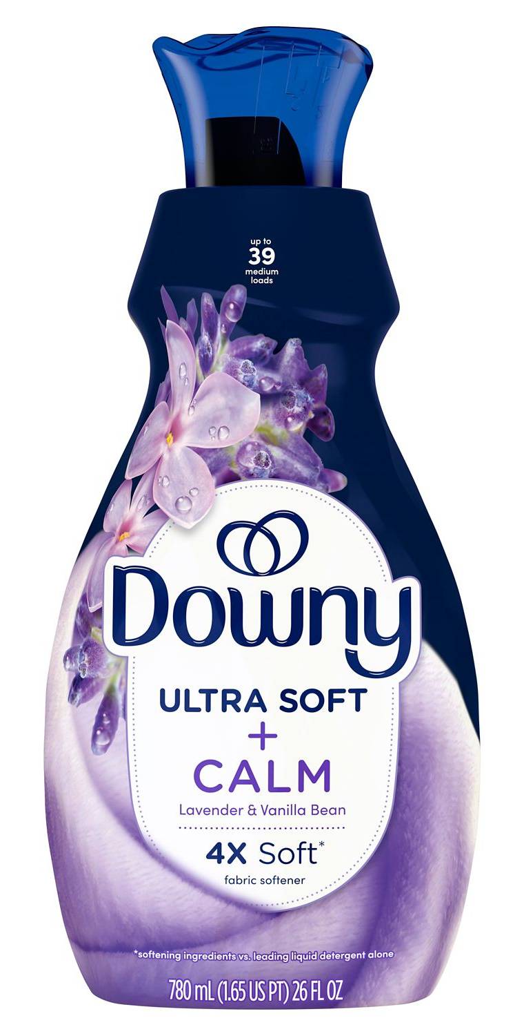 Downy Ultra Soft + Calm Liquid Fabric Softener, Lavender & Vanilla Bean, 26 Fl Oz