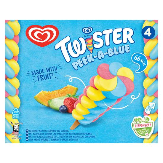 Heartbrand Twister Ice Lolly Peek-A-Blue 4 x 70 ml