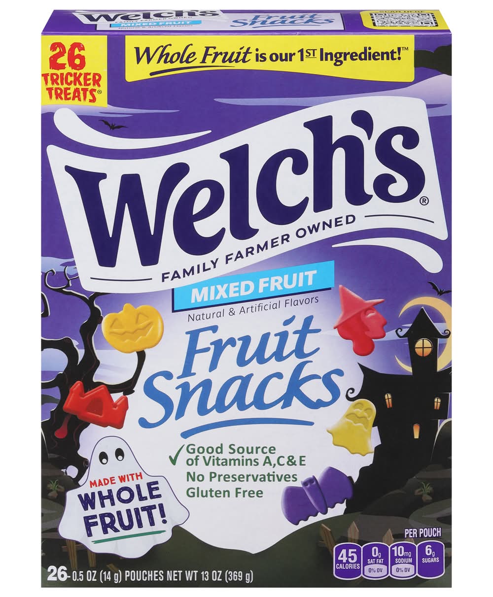 Welch's Mixed Fruit Snacks Halloween (0.5 oz, 26 ct)
