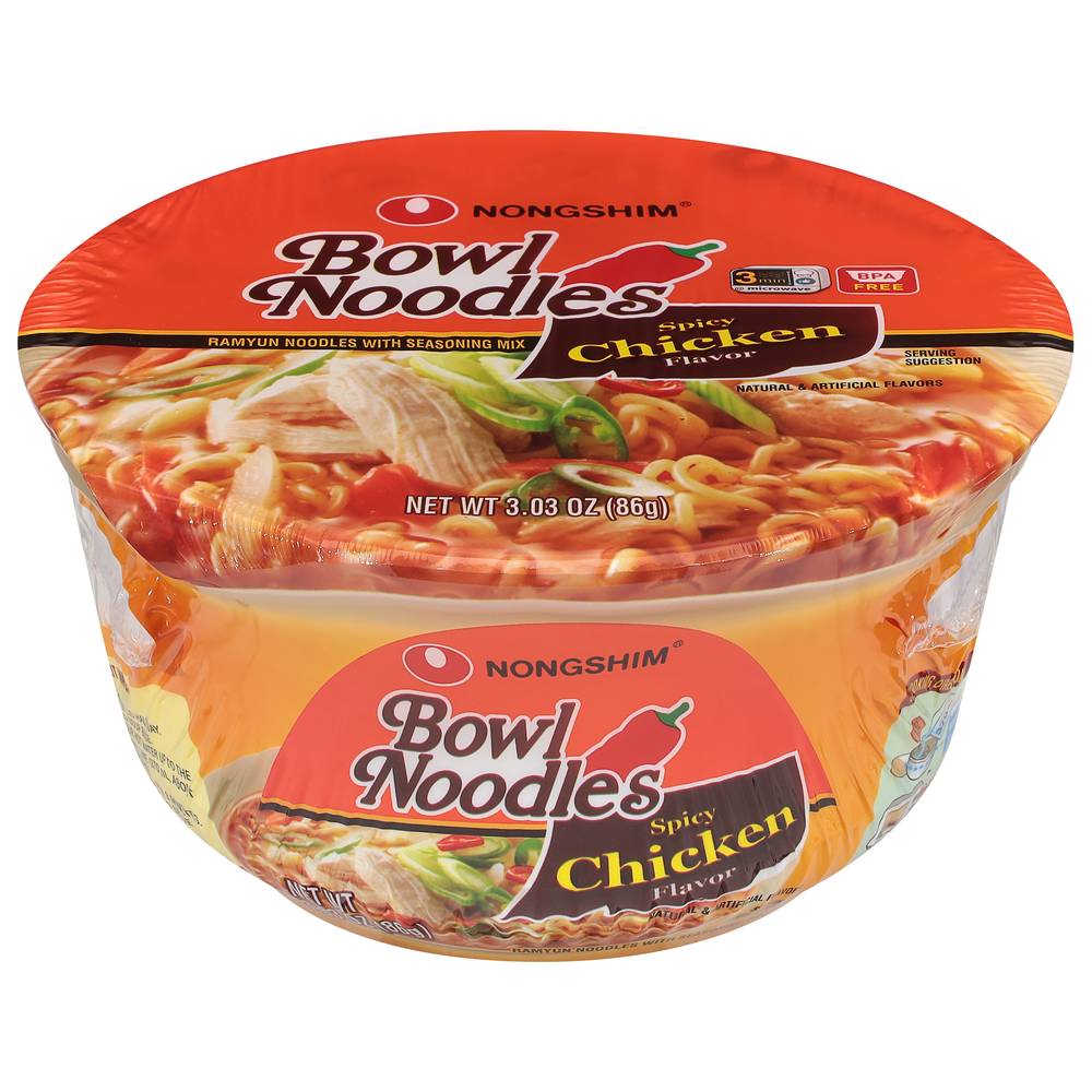 Nongshim Bowl Noodle, Spicy Chicken (3.03 oz)