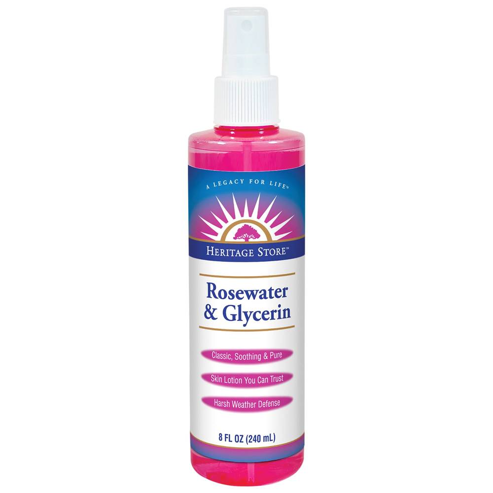 Rosewater & Glycerin Spray - Classic, Soothing & Pure (8 Fluid Ounces)