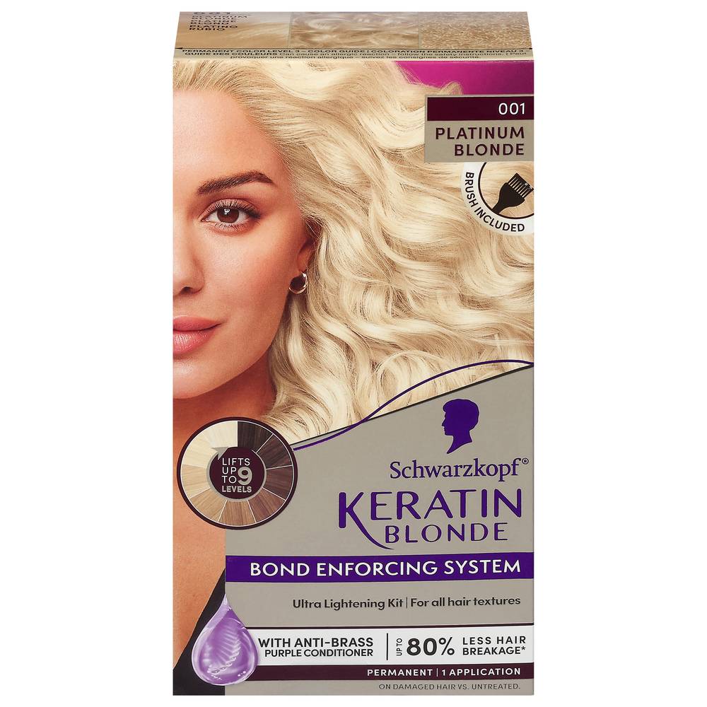 Schwarzkopf Keratin Permanent Hair Color (001 platinum blonde)