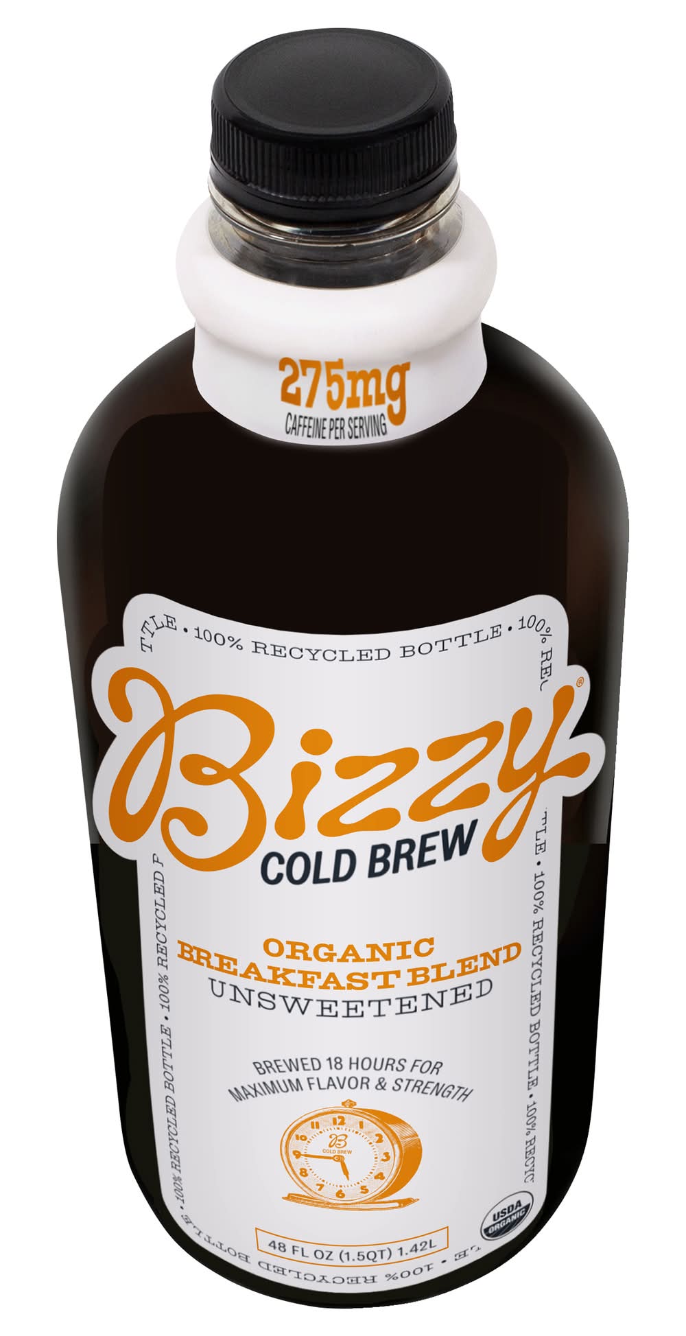Bizzy Organic Cold Brew Breakfast Coffee, Espresso Blend (48 fl oz)
