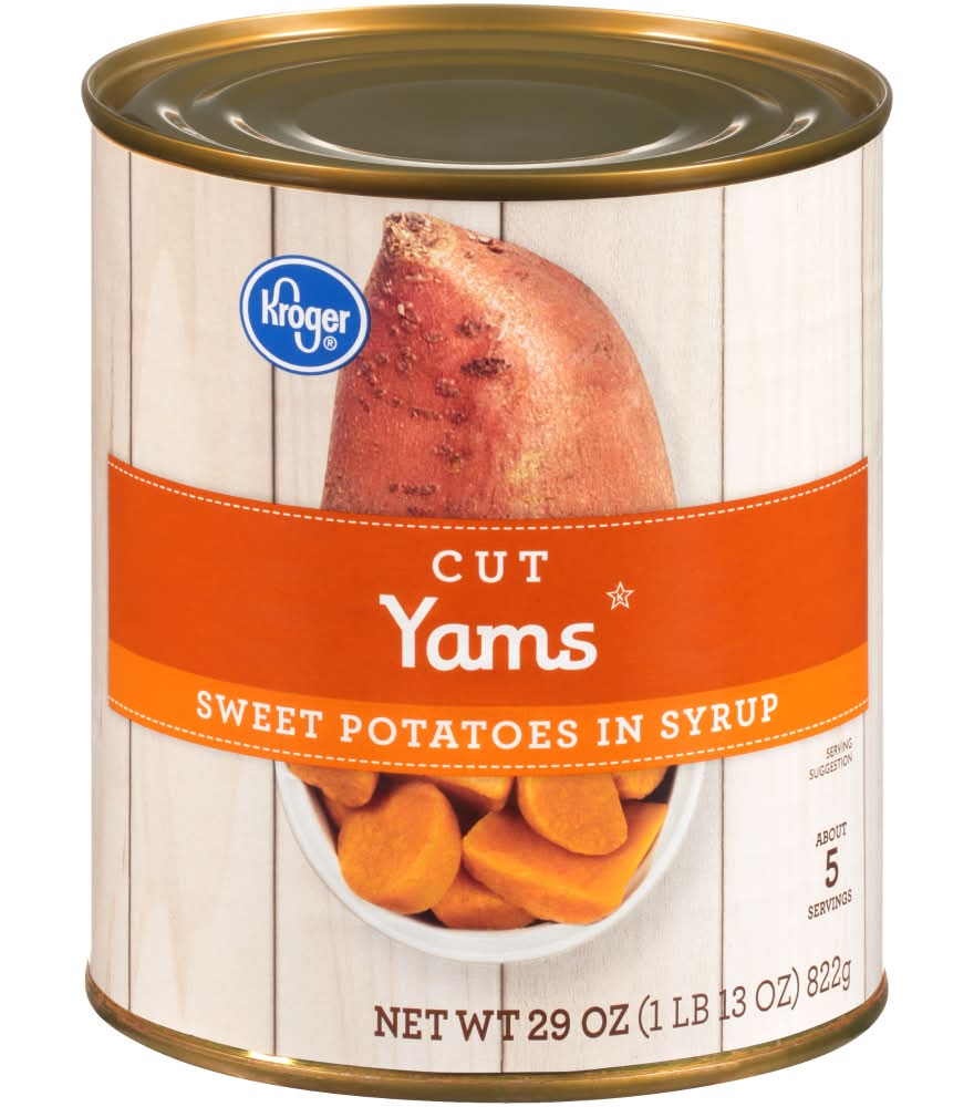 Kroger Cut Sweet Potato Yams in Syrup (29 oz)