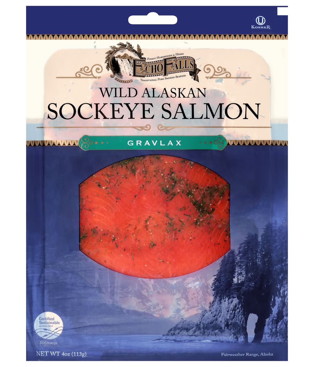Echo Falls Gravlax Wild Alaska Sockeye Salmon (4 oz)