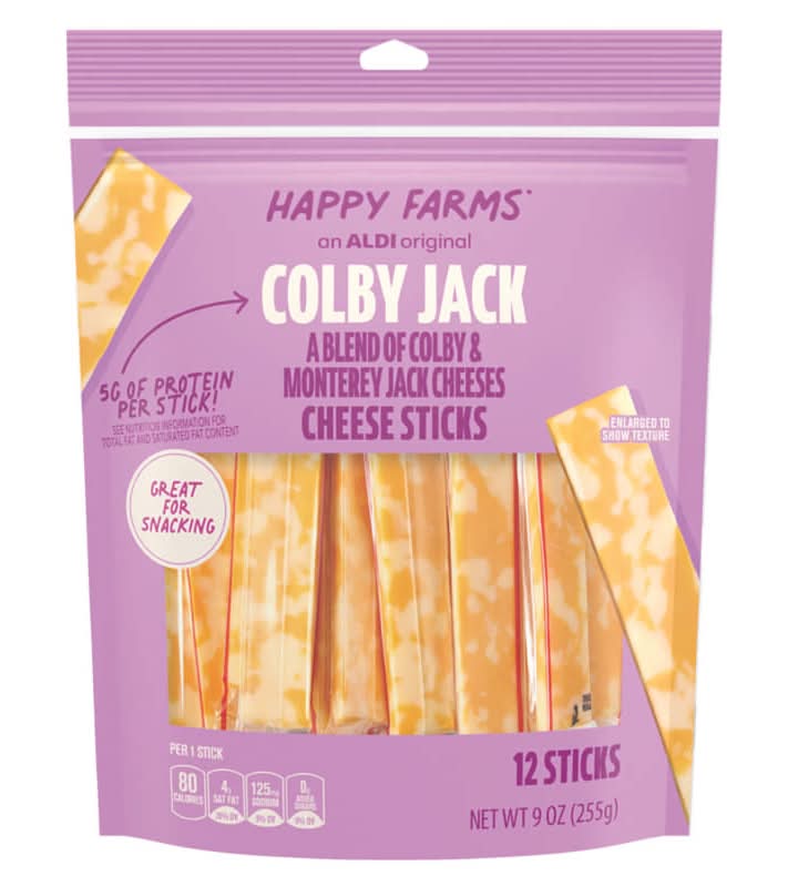 Happy Farms Colby & Monterey Jack Cheese Snack Sticks (12 x 0.75 oz)