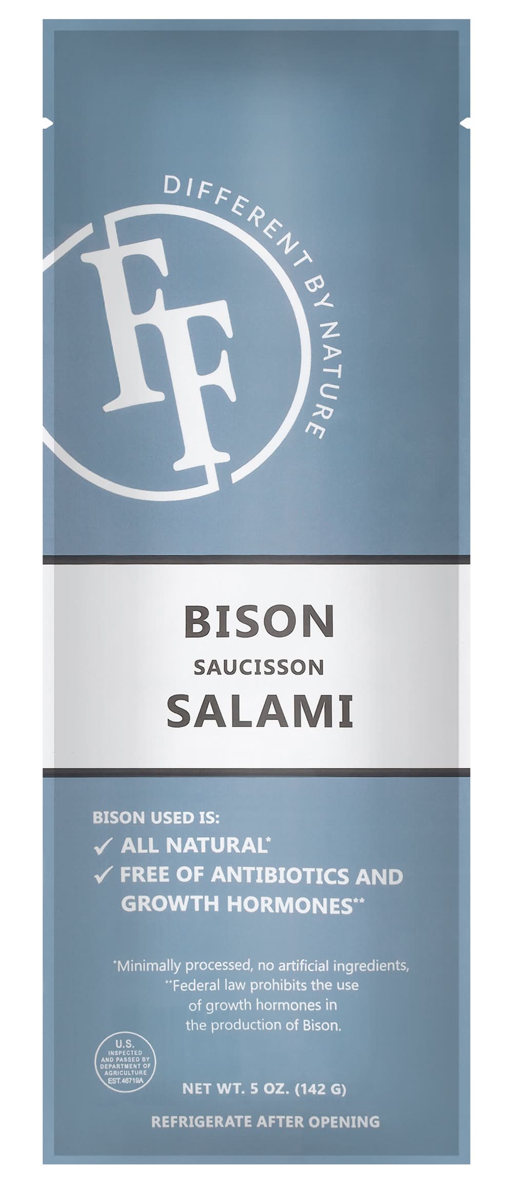 Fossil Farms Bison Saucisson Salami (5 x 1 oz)