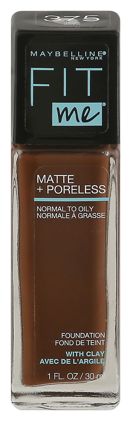 Maybelline Fit Me! Matte & Poreless Foundation 375 Java Liquid (1 fl oz)