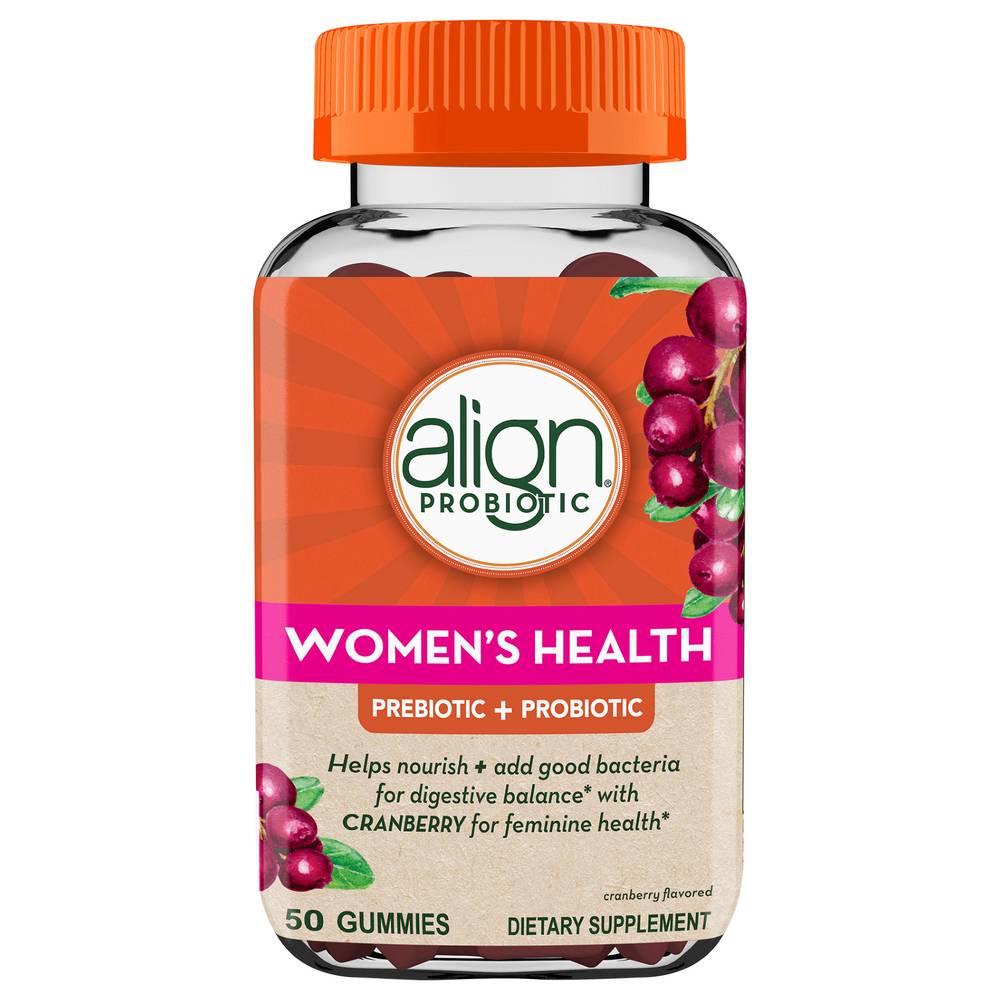 Align Women's Health Prebiotic + Probiotic Supplement Gummies (50 ct)