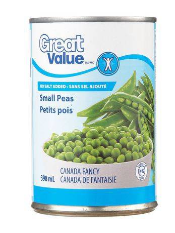 Great Value No Salt Small Peas (398 ml)