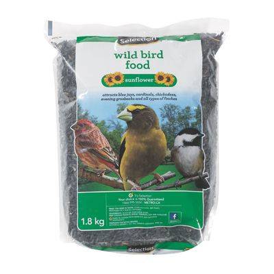Selection nourriture pour oiseaux sauvages aux graines de tournesol (1800 g) - sunflower seed mix for wild birds (1800 g)
