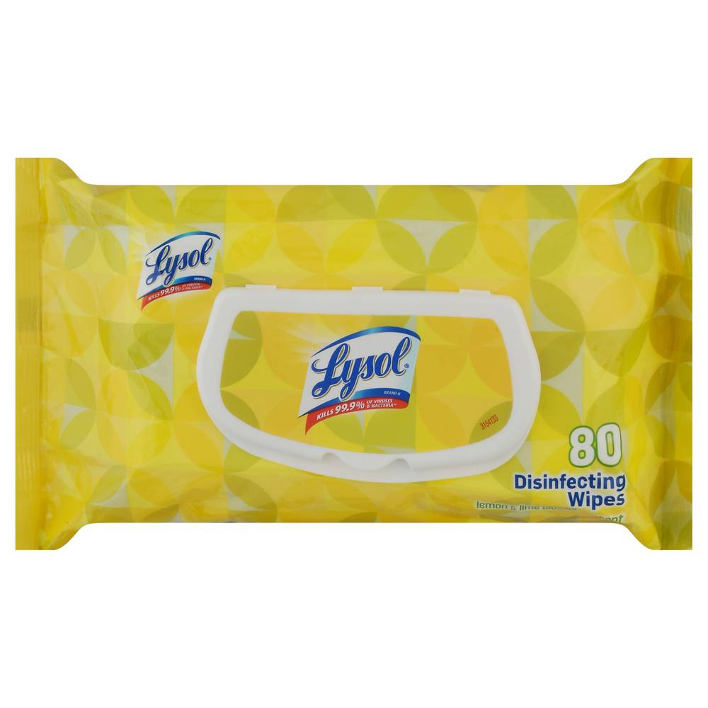 Lysol Lemon & Lime Scent Disinfecting Wipes