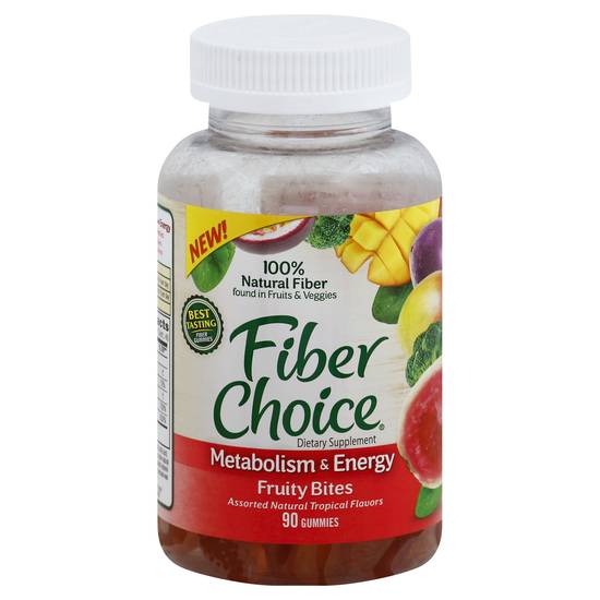 Fiber Choice Fruity Bites Daily Prebiotic Fiber Supplement Gummies