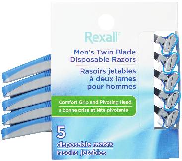 Rexall Men X2 Disposable Razor Comfort Grip (5 units)