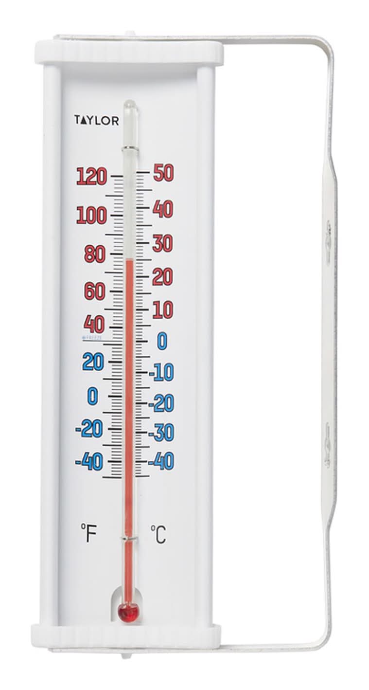 Taylor Tube Thermometer Plastic White 8.66 In.