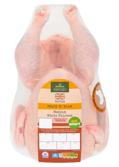 Morrisons Market Street British Medium Whole Chicken (1.55kg)